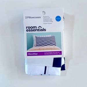 Room Essentials Black and White Microfiber Pillowcases